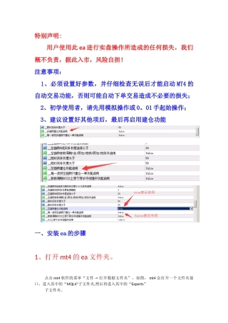 MT4平台自动交易程度安装及使用说明