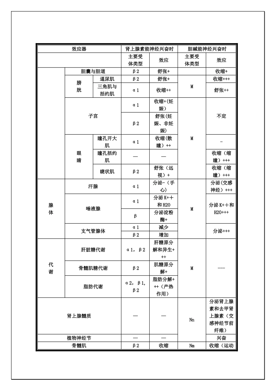 M、N、α、β受体图表详解及用药_第3页