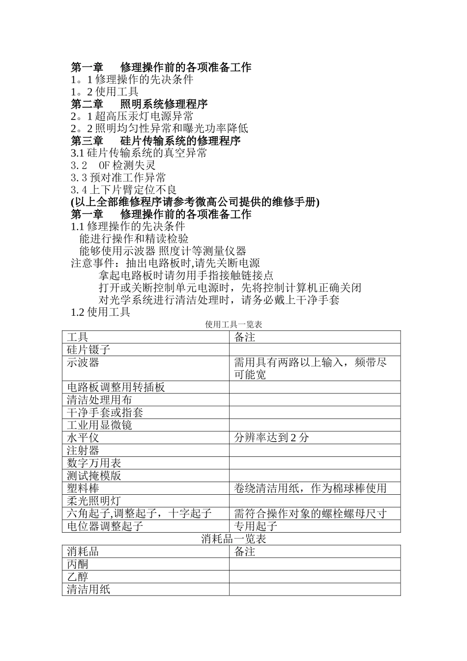 Nikon光刻机stepper维修手册_第1页