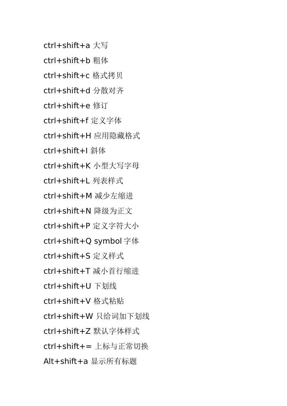 Office办公软件快捷键大全_第3页