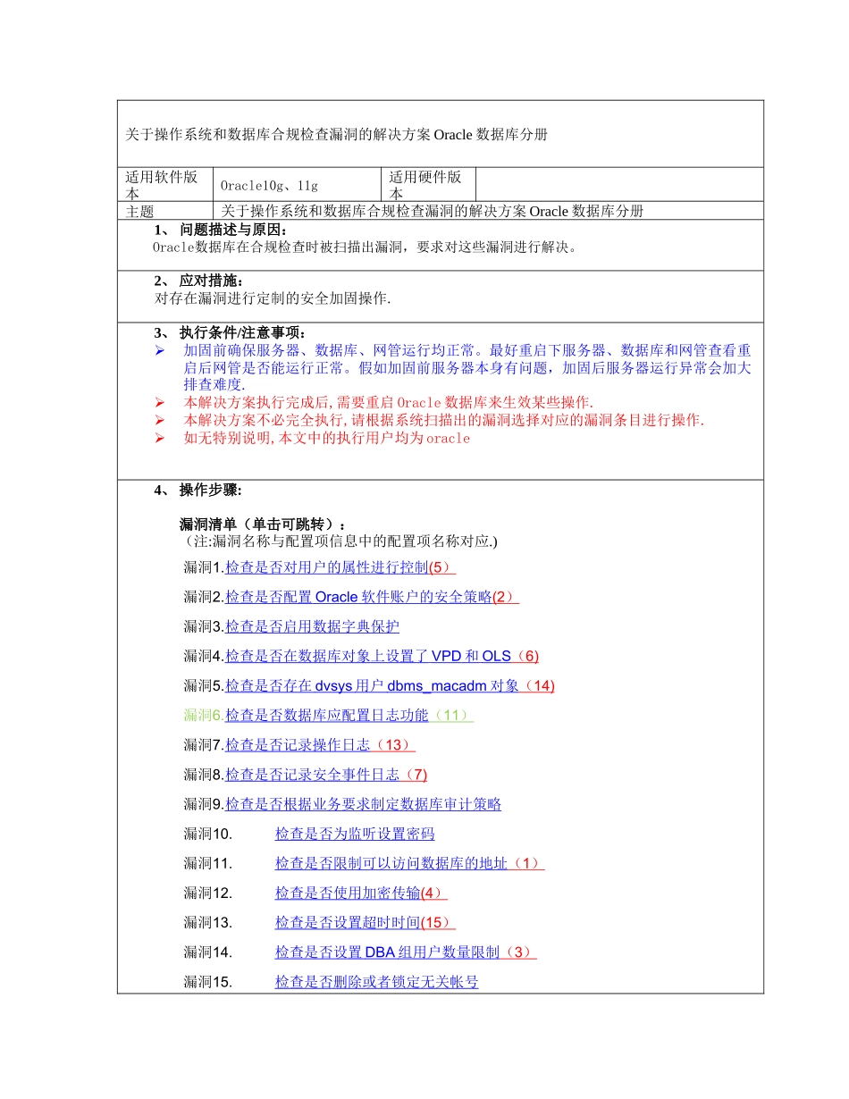 Oracle漏洞扫描安全加固_第1页