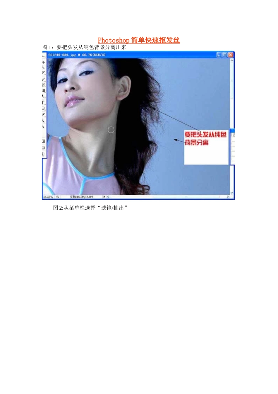 Photoshop简单快速抠发丝_第1页