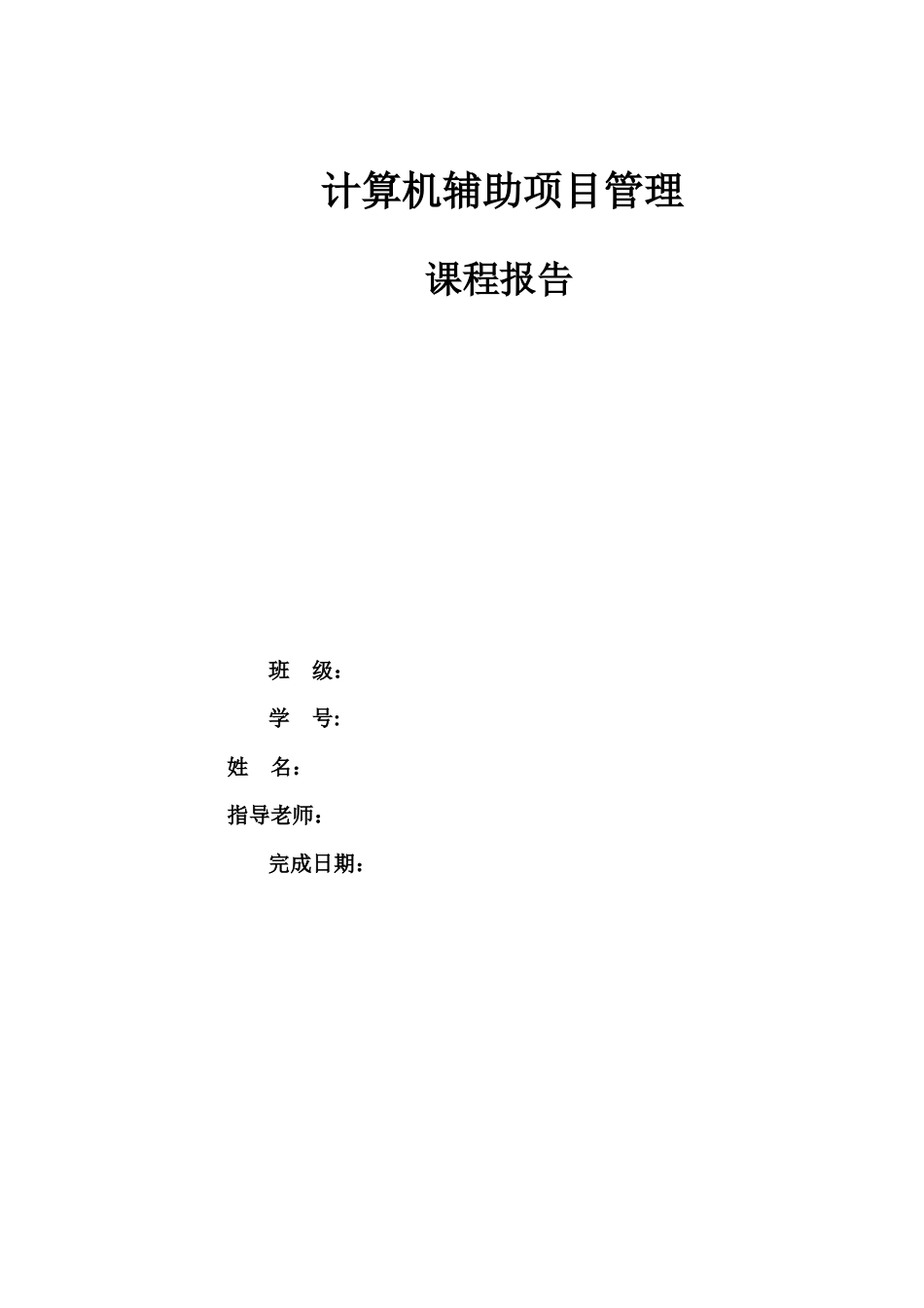 project项目管理实验报告_第1页