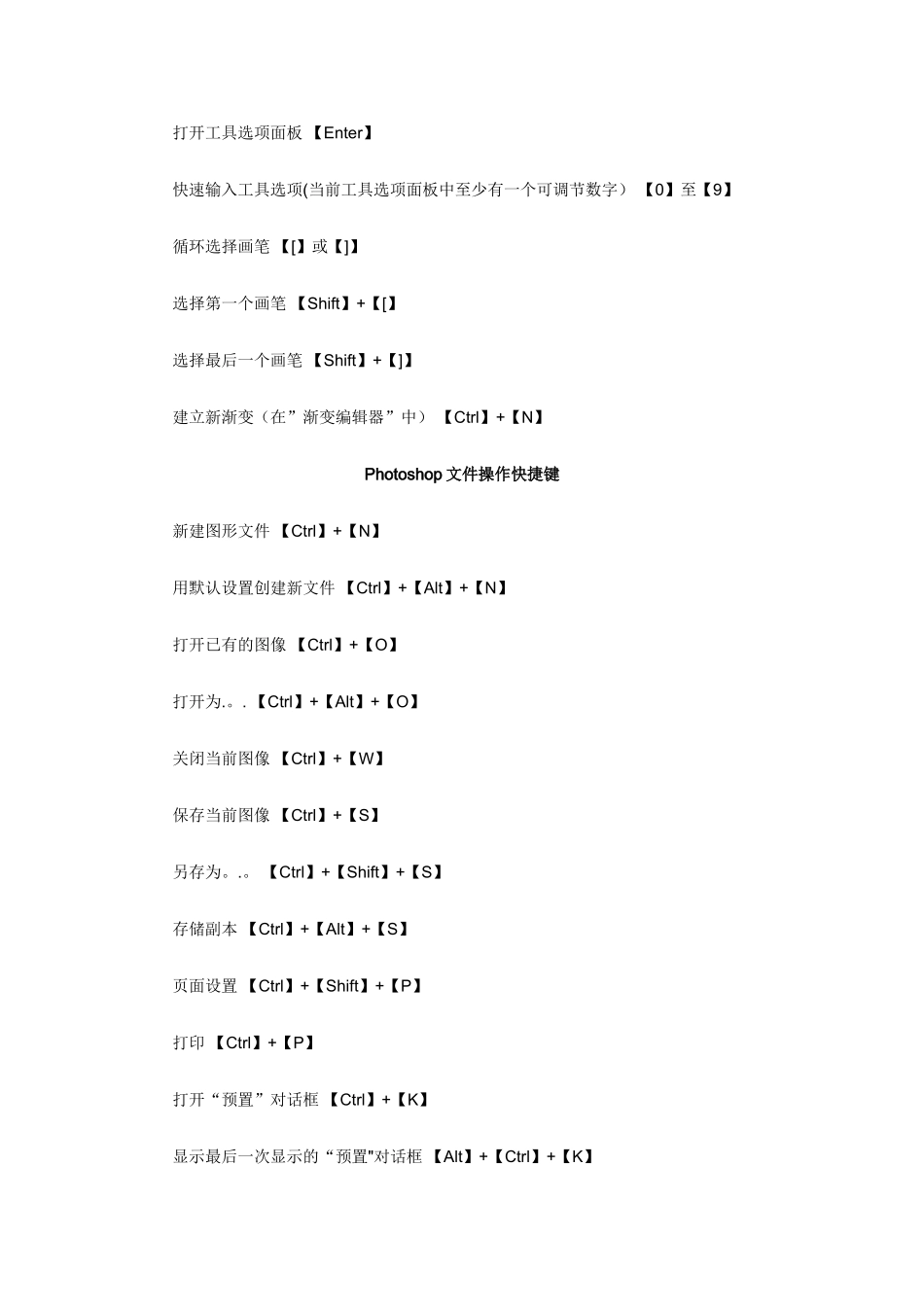 PS快捷键Photoshop快捷键大全PS键盘操作功能键_第3页