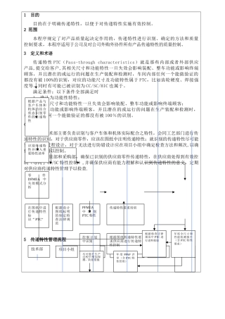 PTC传递特性管理规定