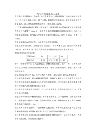 PVC排水管施工方案12997
