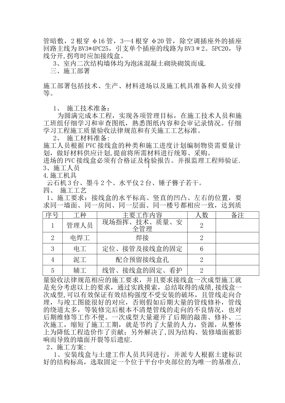 PVC接线盒施工方案_第3页