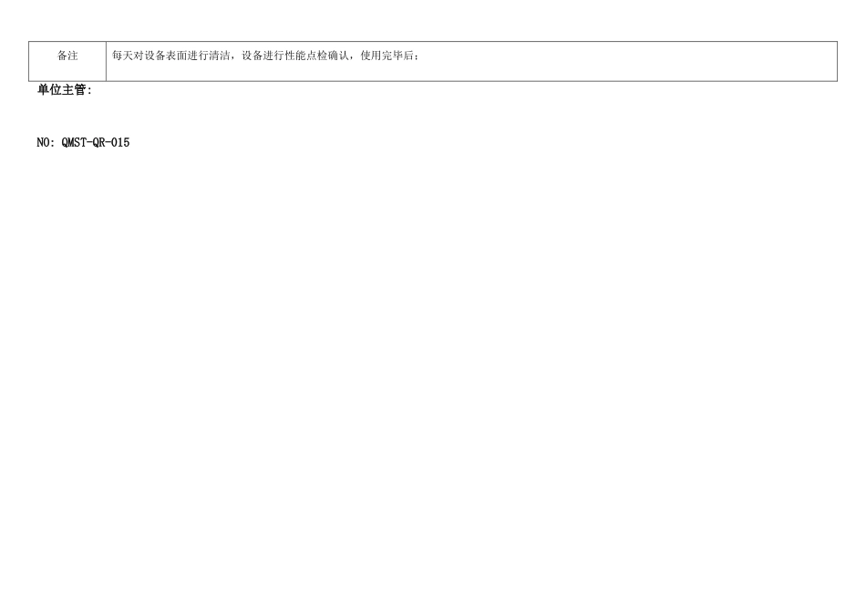 QMST-QR-015-设备日常保养点检表_第2页