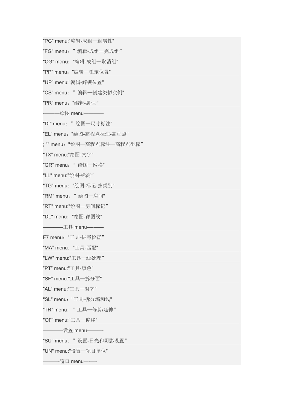 Revit实用快捷键大全_第2页