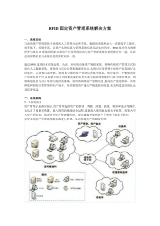 RFID-固定资产管理系统解决方案