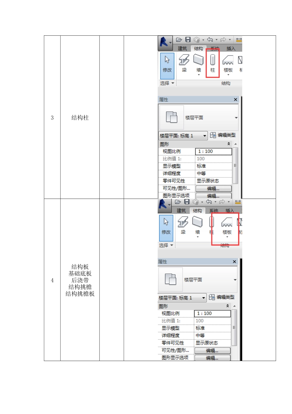 revit建筑结构建模标准对照表_第2页