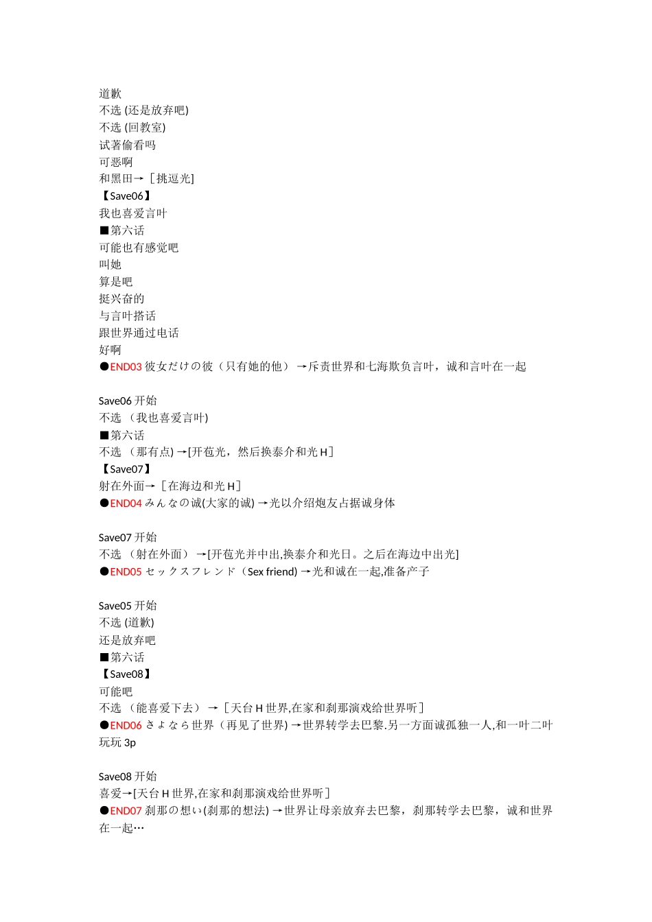 School-Days-HQ汉化版-流程攻略_第3页