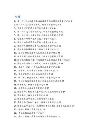 SL703-2025灌溉与排水工程施工质量评定表