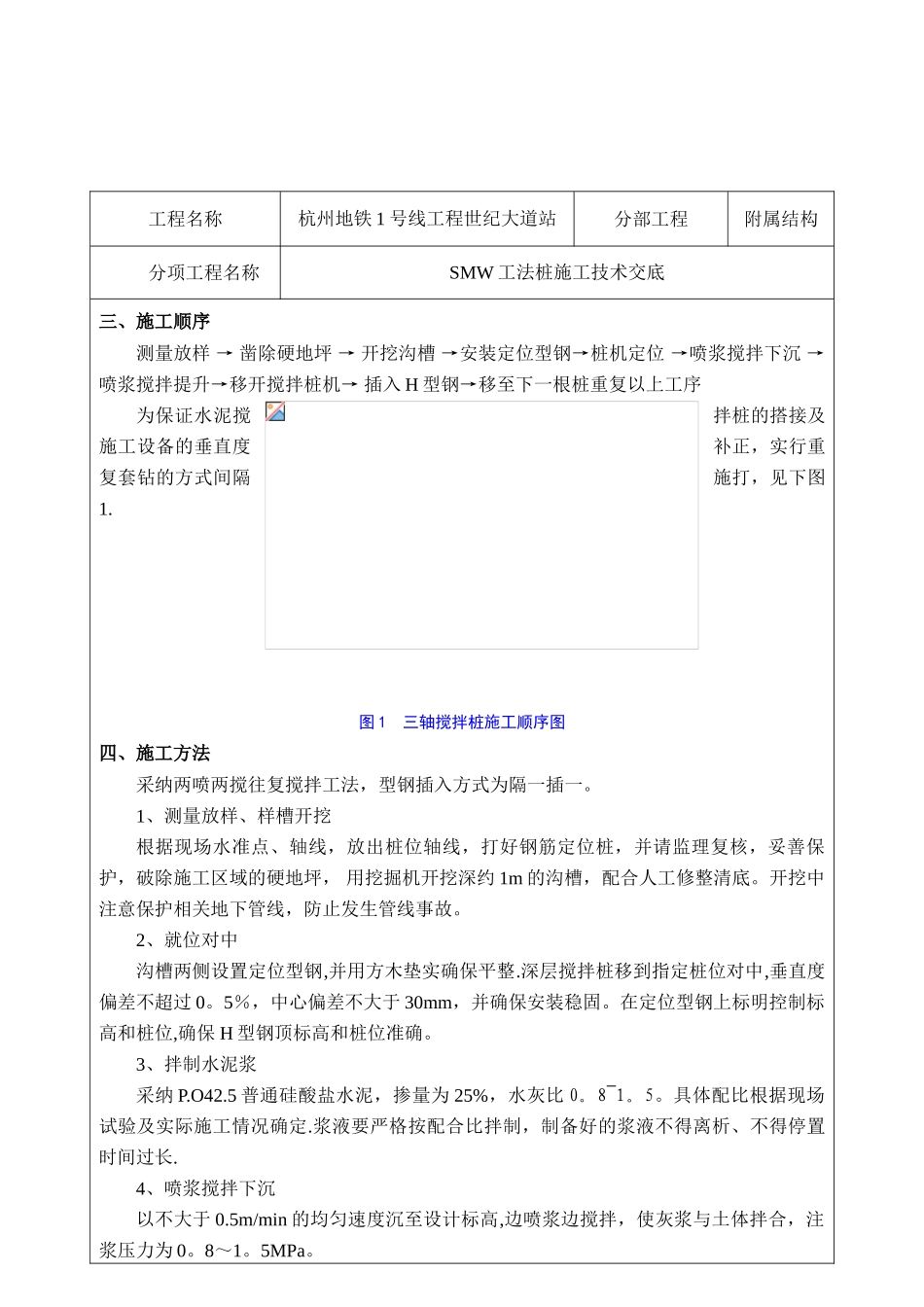 SMW工法桩施工技术交底_第3页