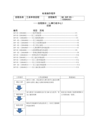 SOP流程-人事行政中心