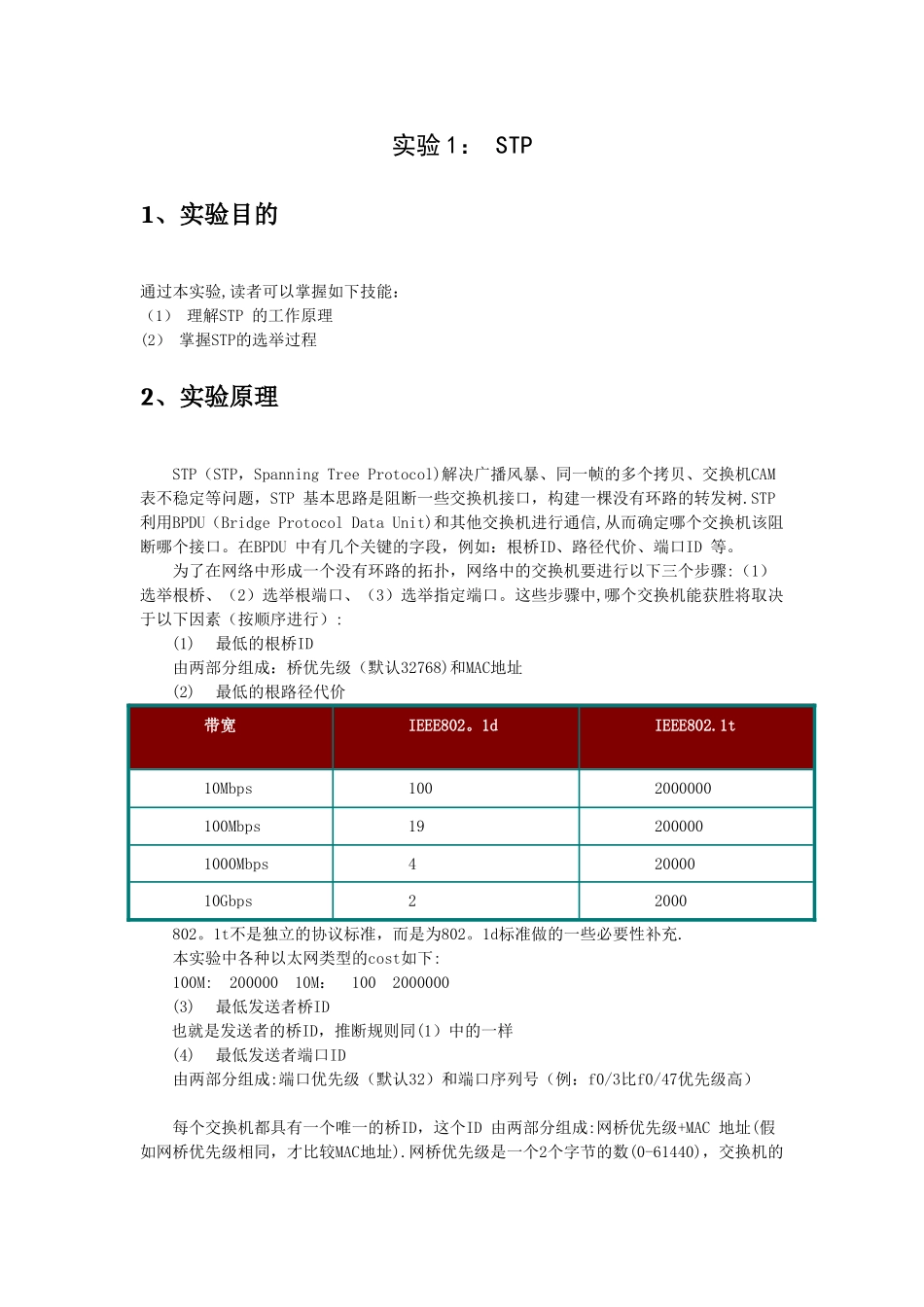 STP原理及选举过程_第1页