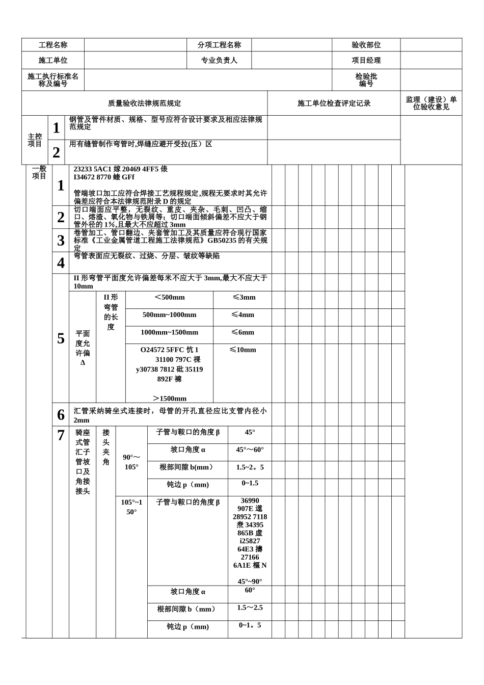 SY4203-2025站内工艺管道工程-检验批表格_第2页