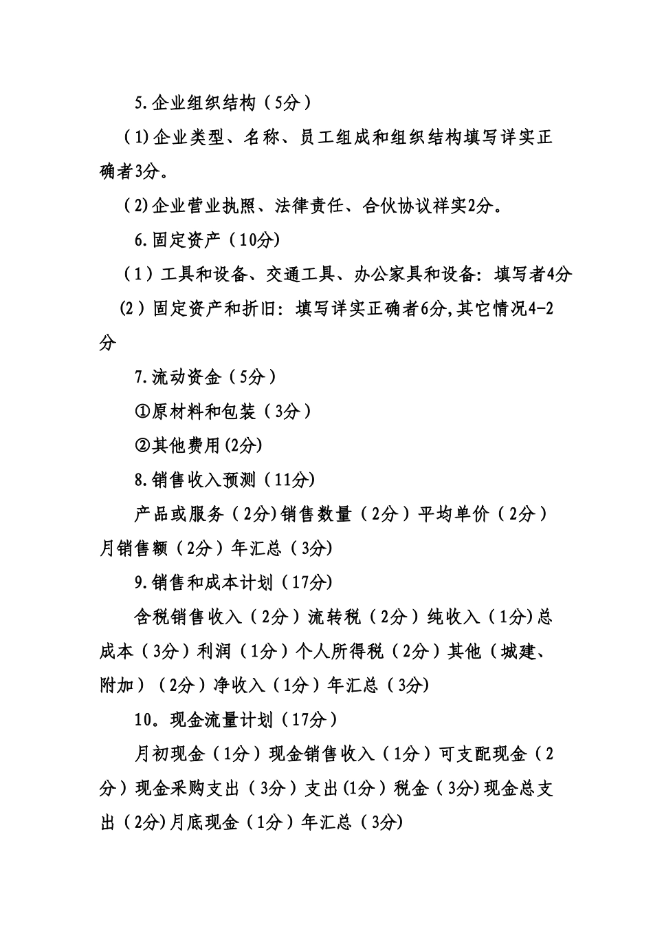 SYB创业计划书评分细则_第2页