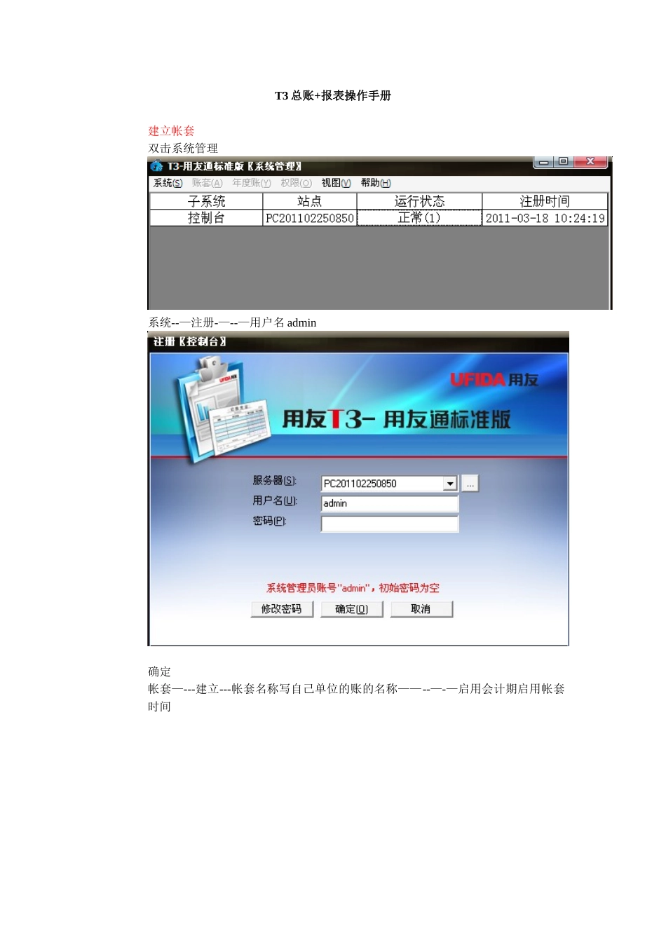 T3总账+报表操作手册图_第1页