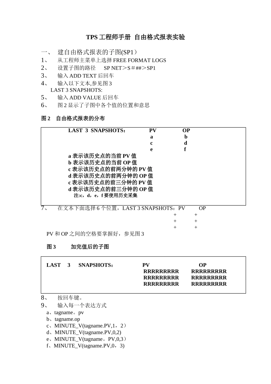 TPS工程师手册-创建自由格式报表_第1页