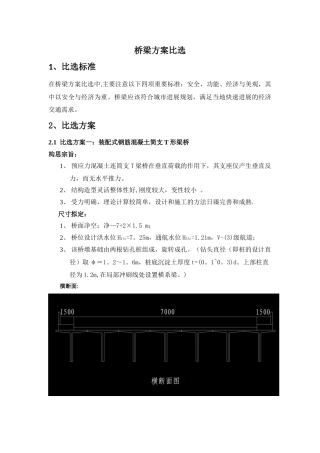 T桥梁方案比选总汇初