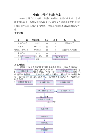 T梁桥旧桥拆除施工方案1