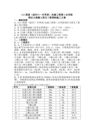 T梁预制施工方案57119
