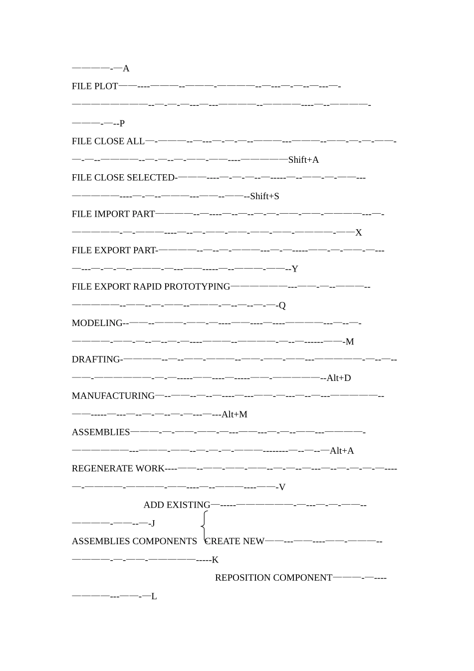 UG键盘快捷功能表_第2页