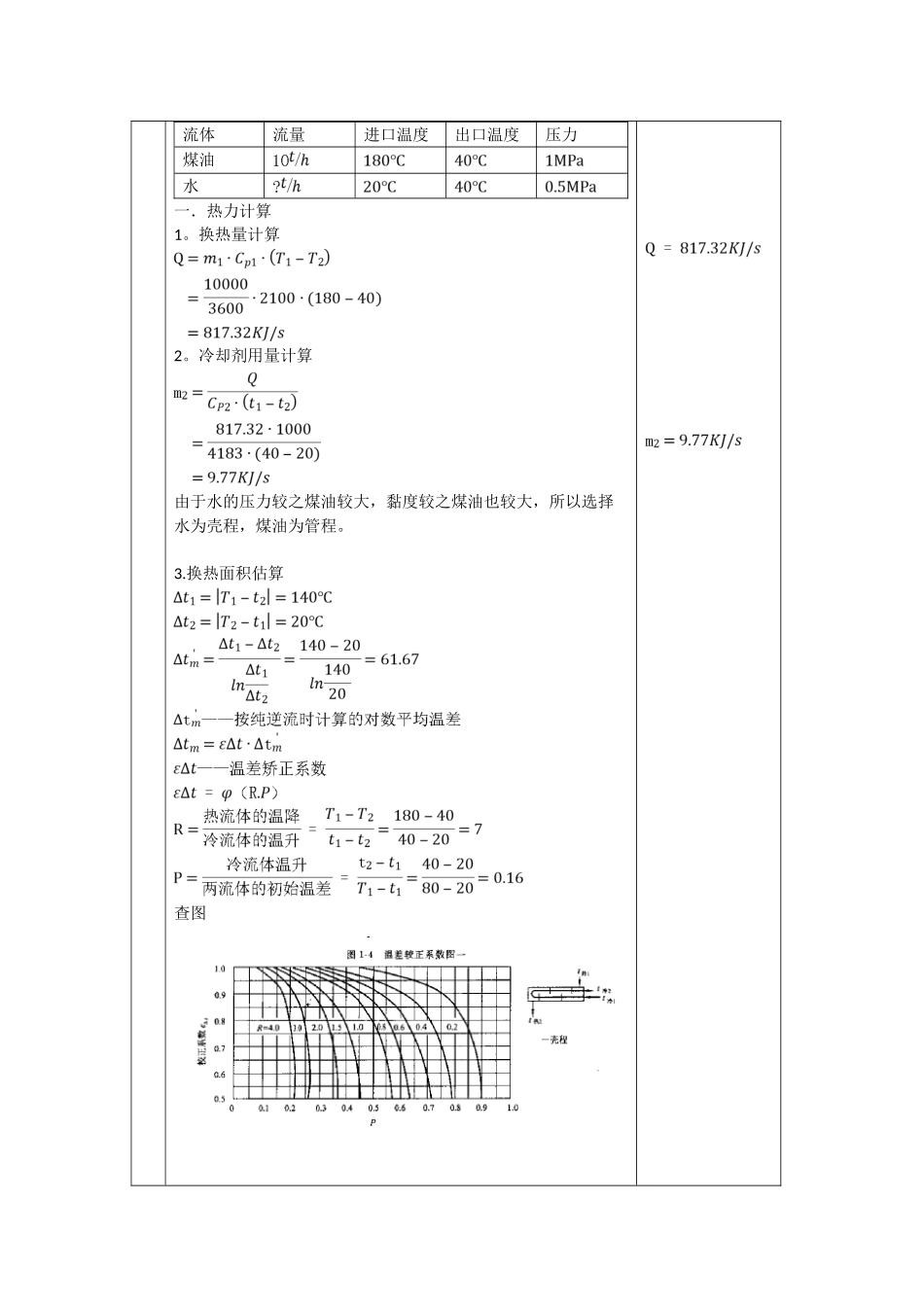 U型管换热器设计说明书_第1页
