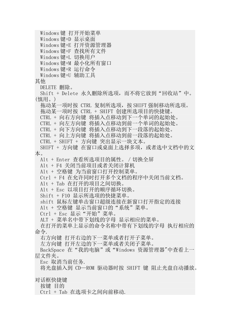 Windows快捷键大全完整版_第2页