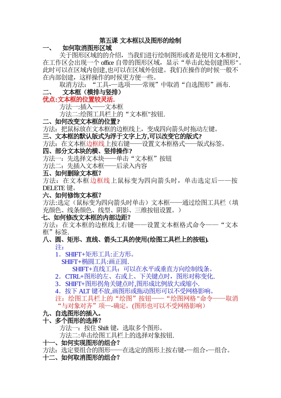 word-5文本框以及图形的绘制_第1页