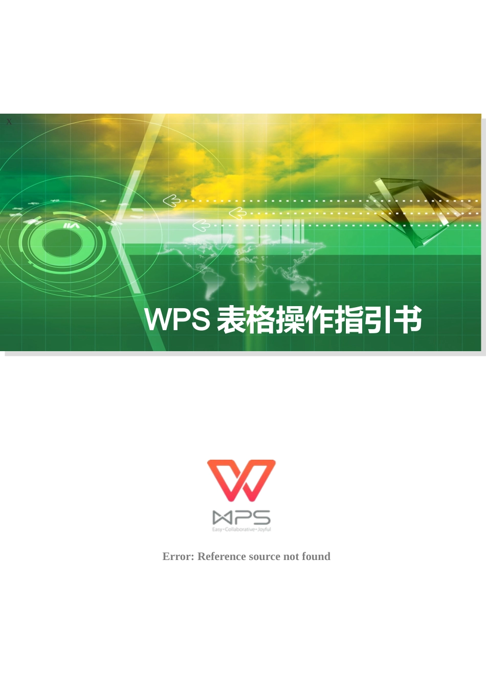 WPS表格操作指引书_第1页