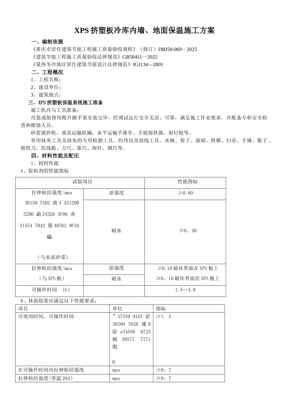 XPS墙内保温施工方案_第1页