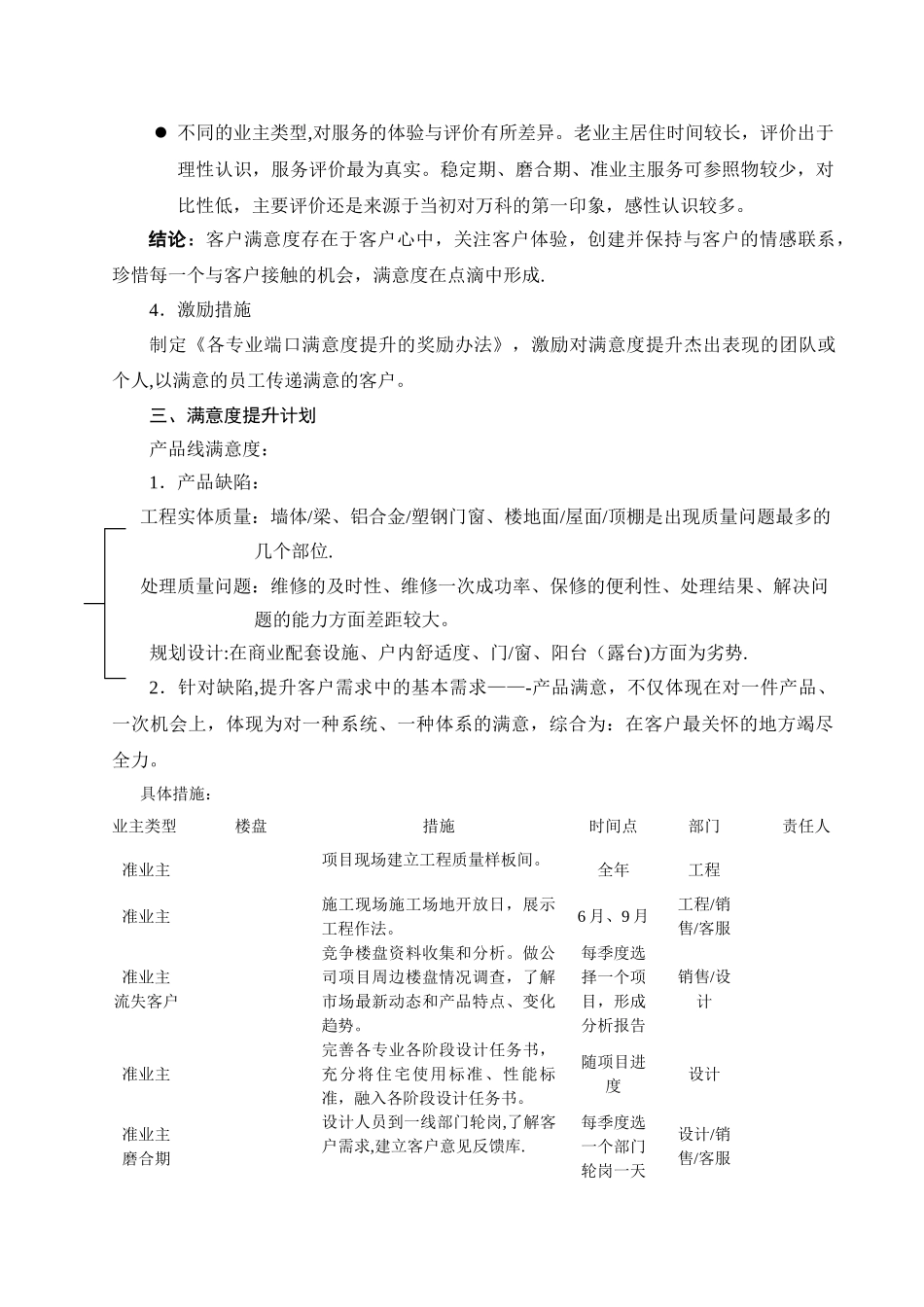 XXXX房地产客户满意度提升计划_第3页