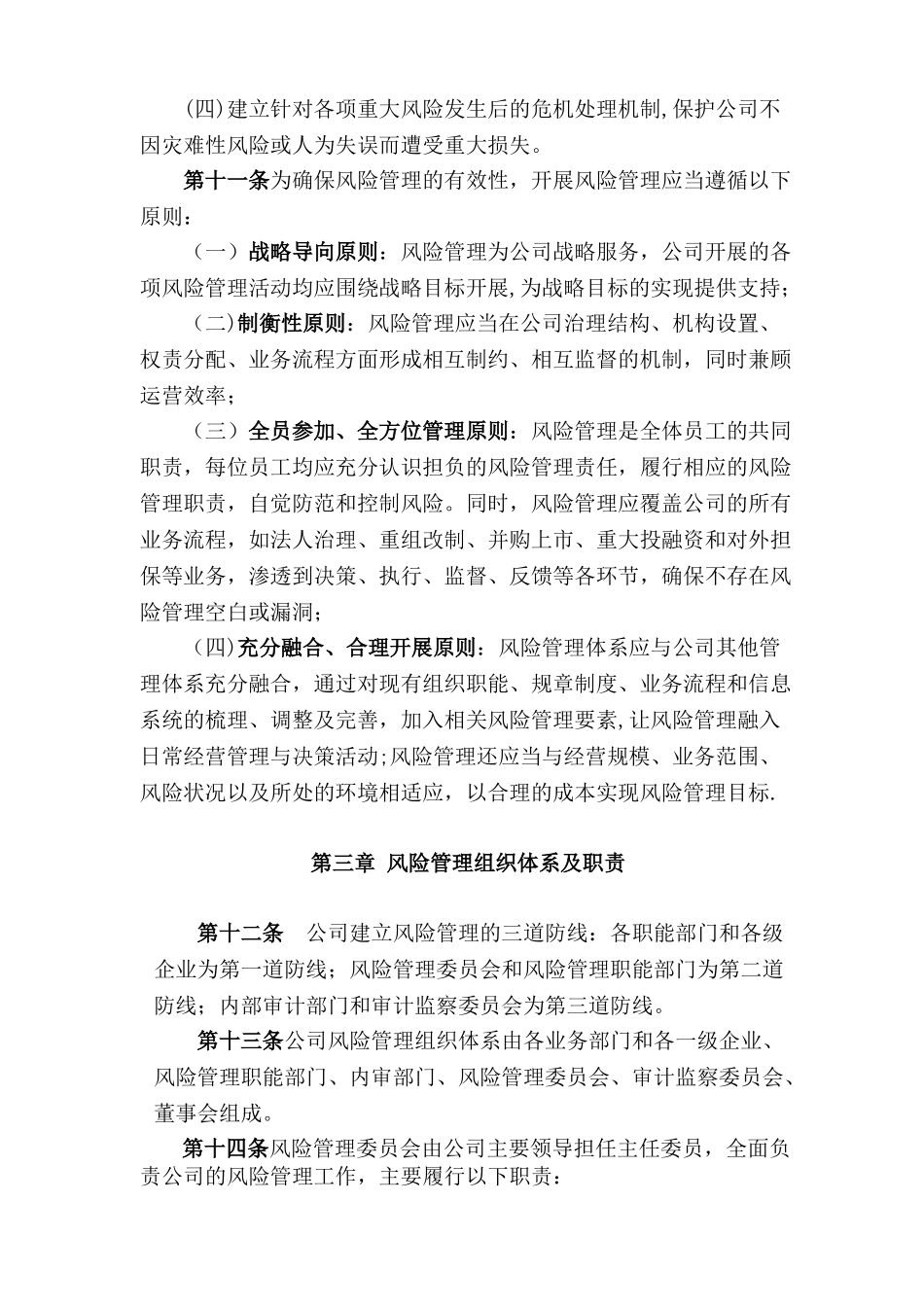 xxxx有限公司全面风险管理办法_第3页