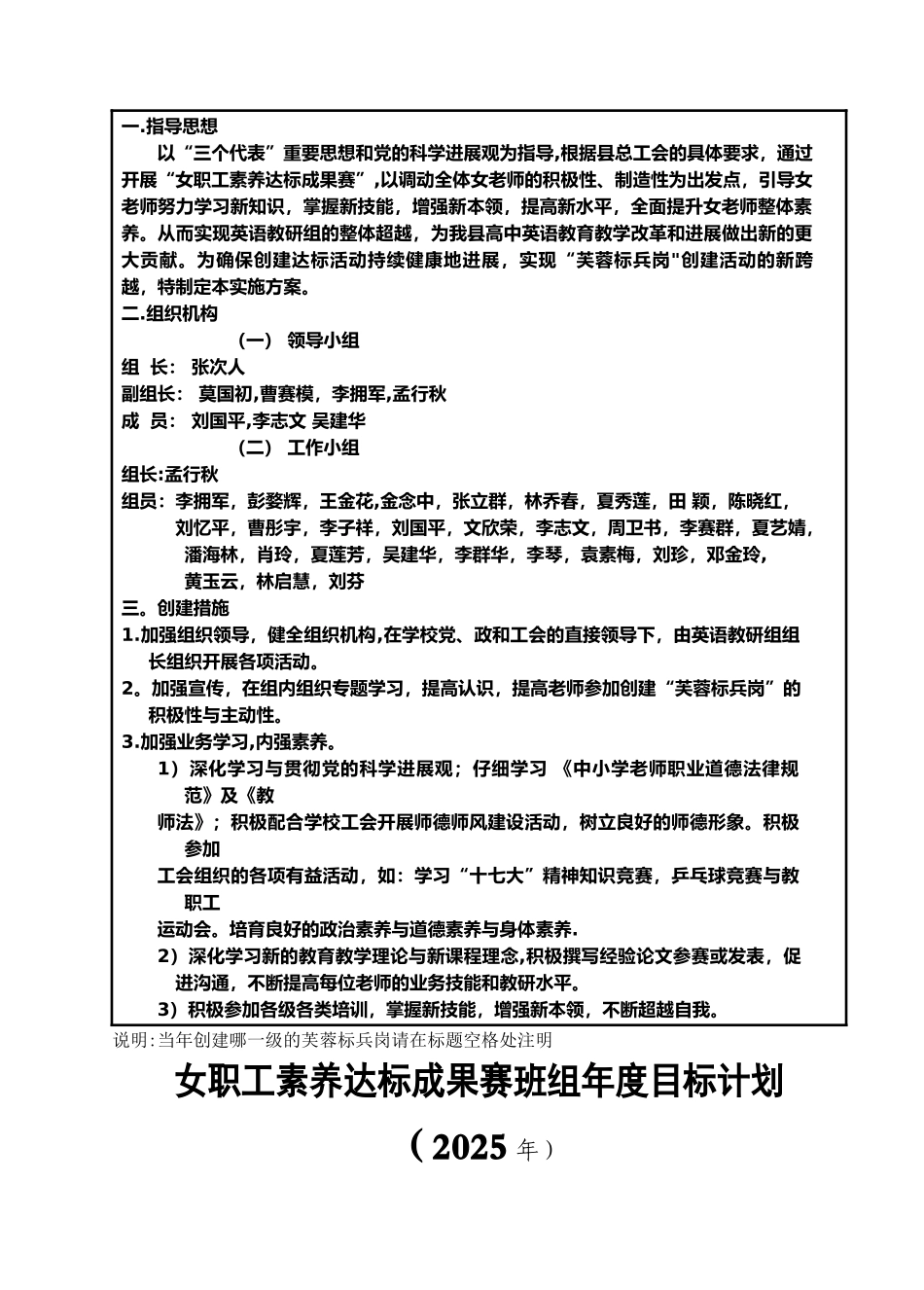 XXX中学芙蓉标兵岗创建方案手册_第3页