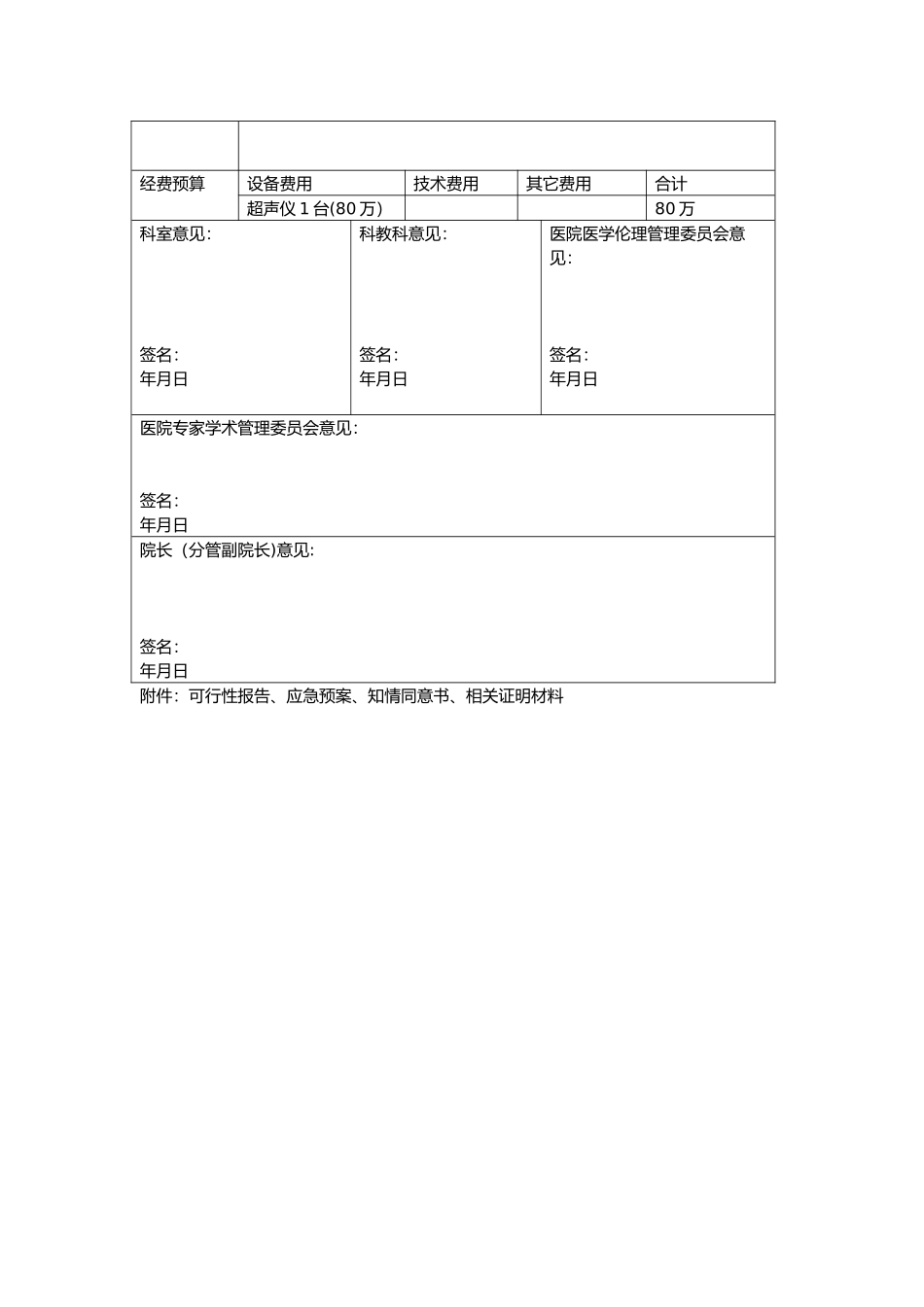 XXX人民医院新技术新项目申请表_第2页