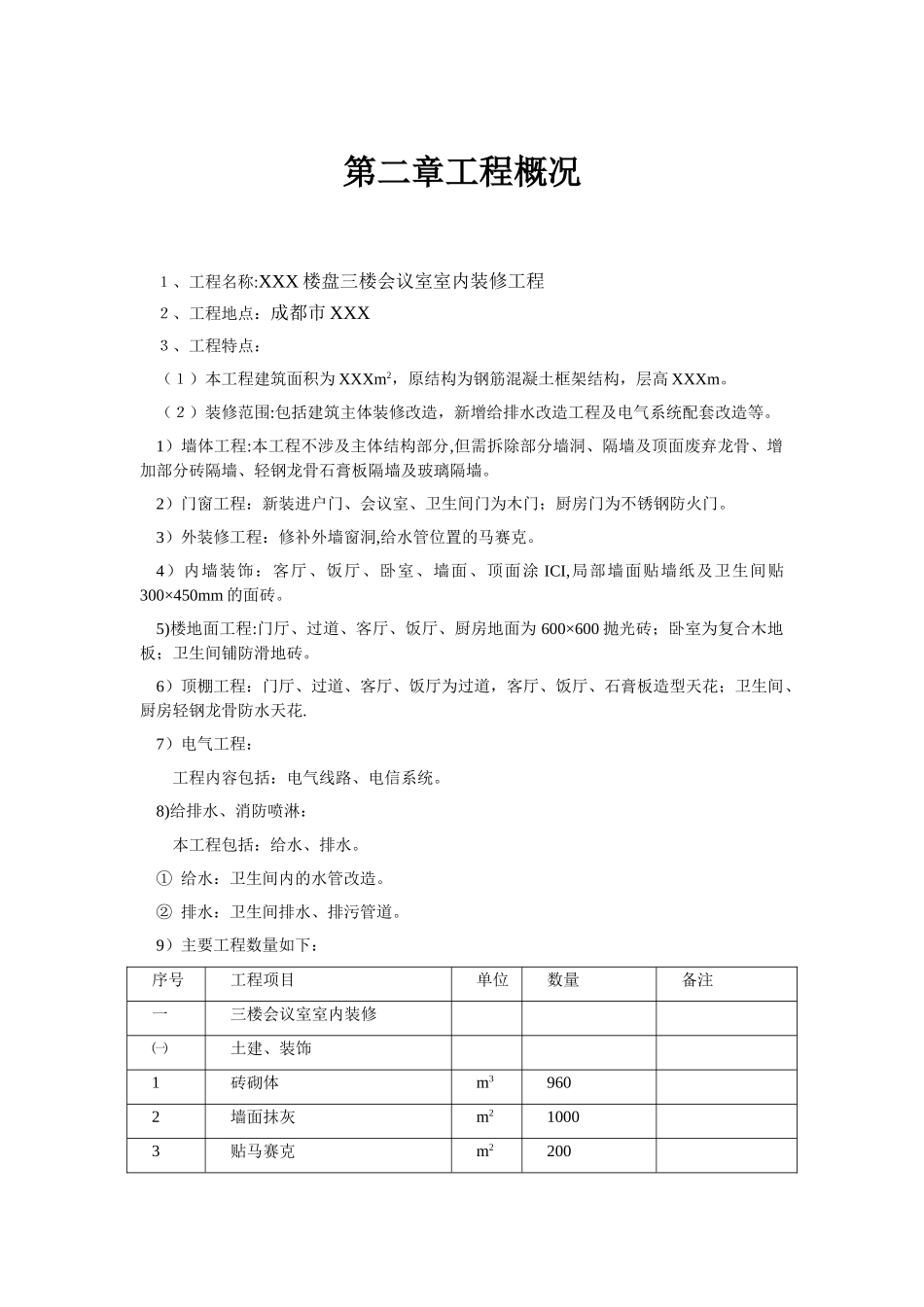 XXX会议室装修工程施工方案_第3页