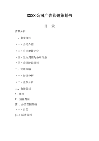 XXX国际物流公司广告营销策划书---白勇