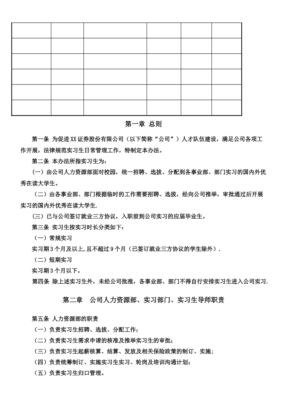 XXX有限公司实习生管理办法_第2页