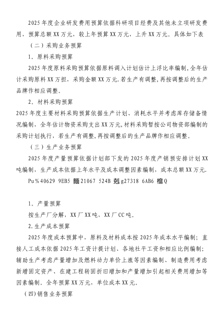 XX公司2025年预算编制方案_第2页