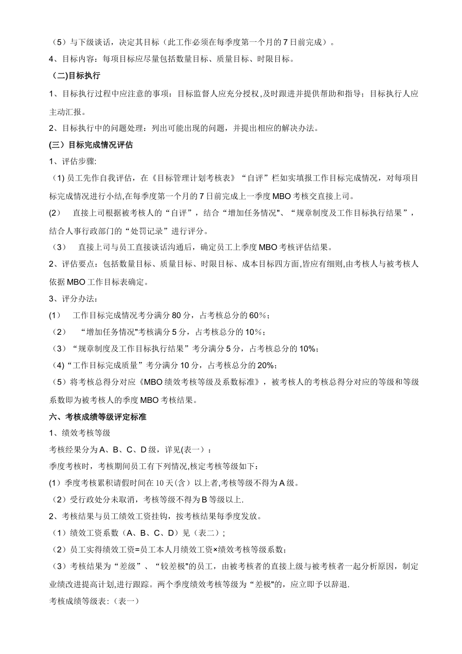 XX公司KPI绩效考核方案_第3页