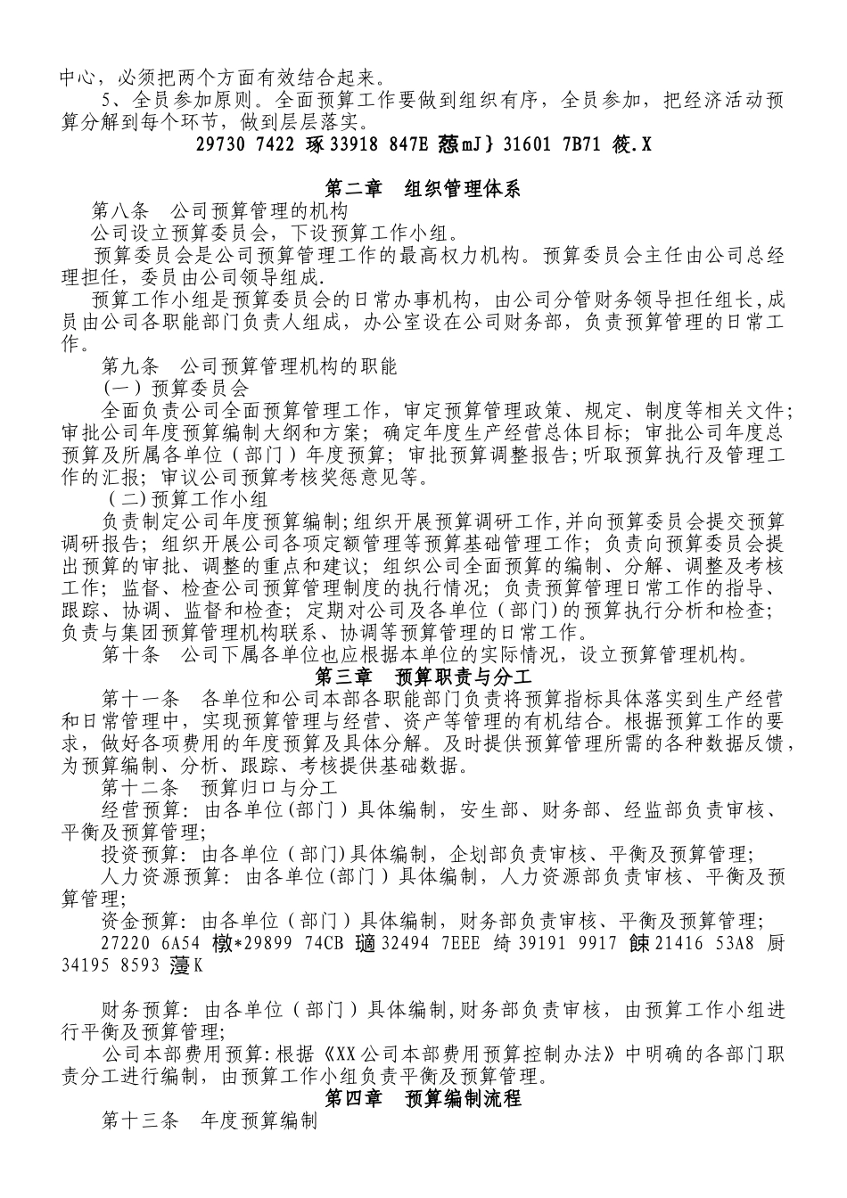 XX公司全面预算管理办法_第2页