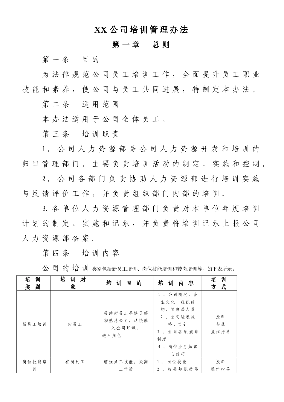 XX公司培训管理办法_第1页