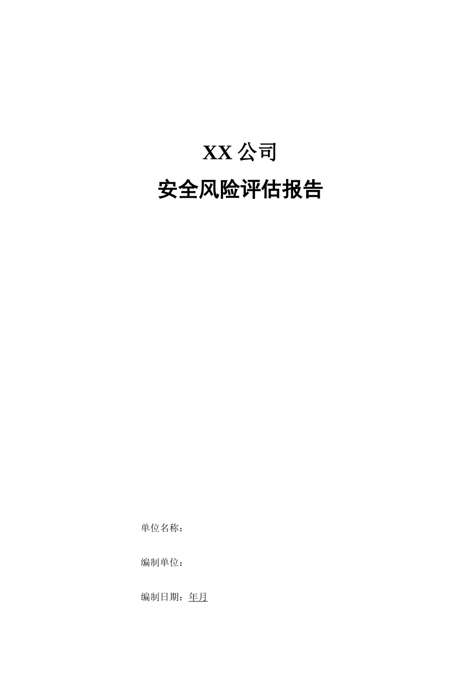 XX公司安全风险评估报告_第1页