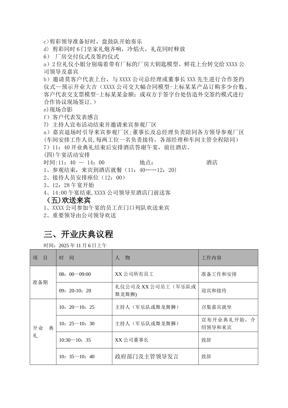 XX公司开业庆典策划方案_第2页