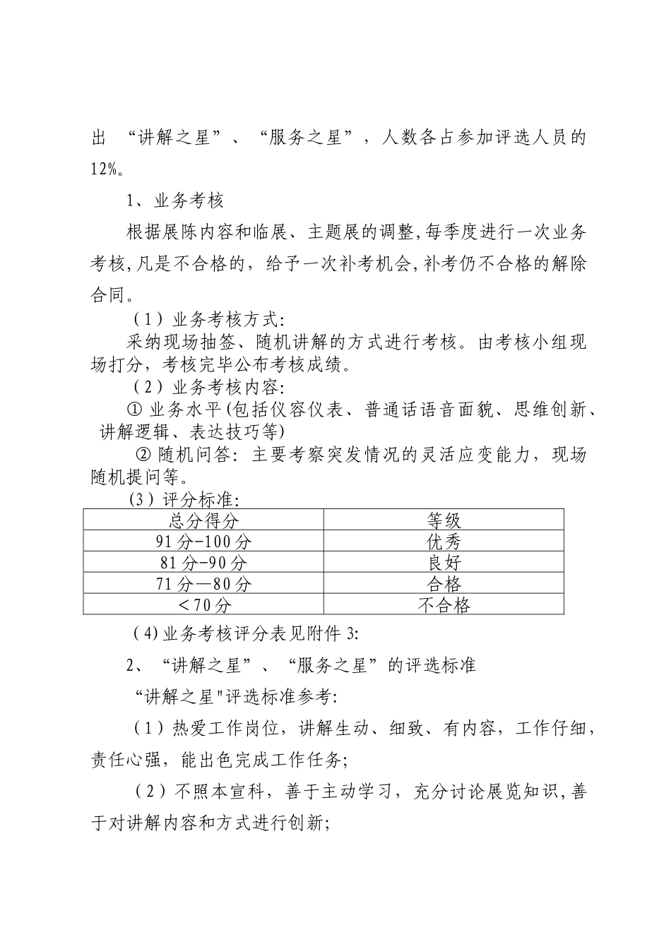 XX展示中心讲解员考核办法_第2页