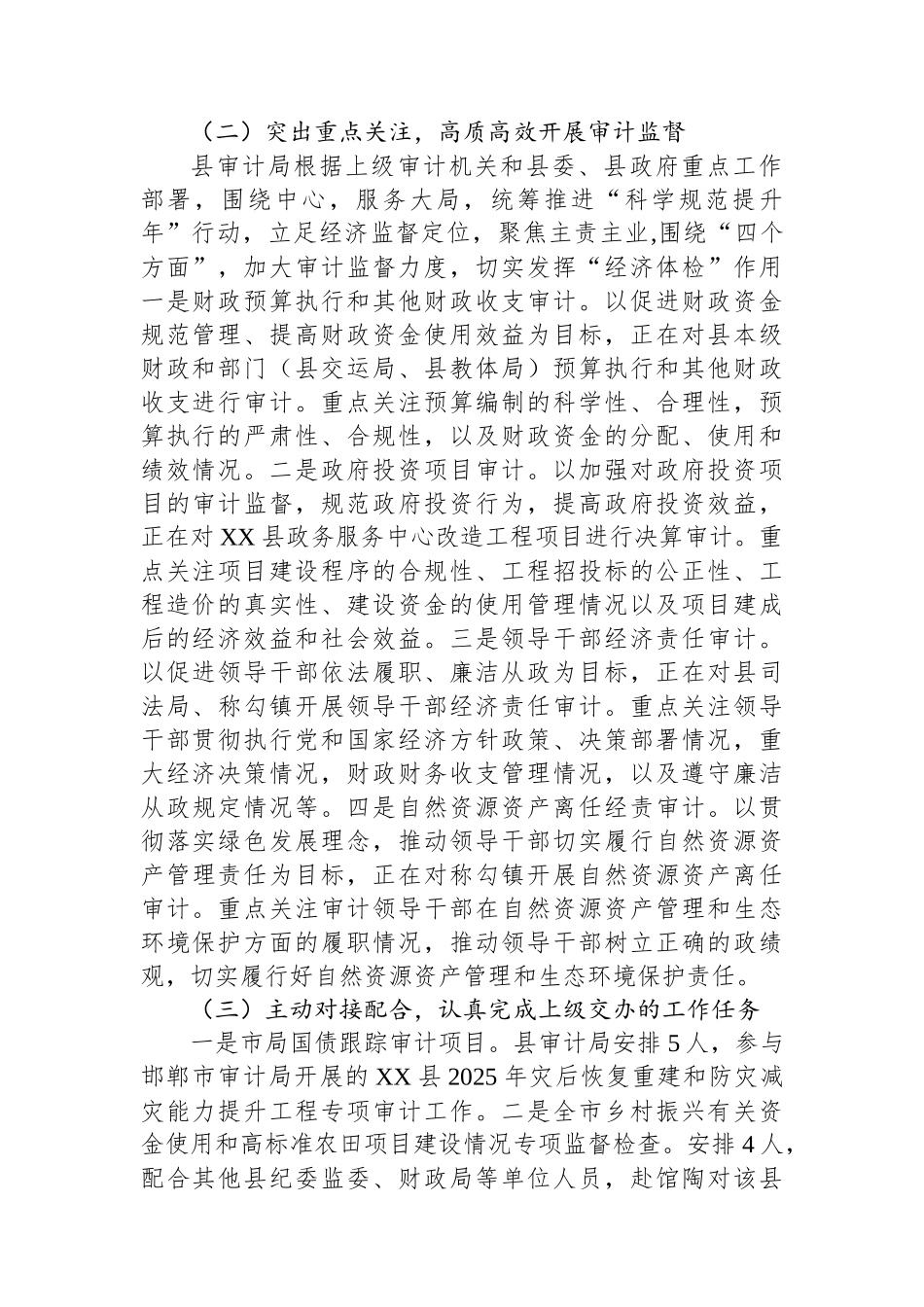 县审计局2025年上半年工作总结和下半年工作安排_第2页