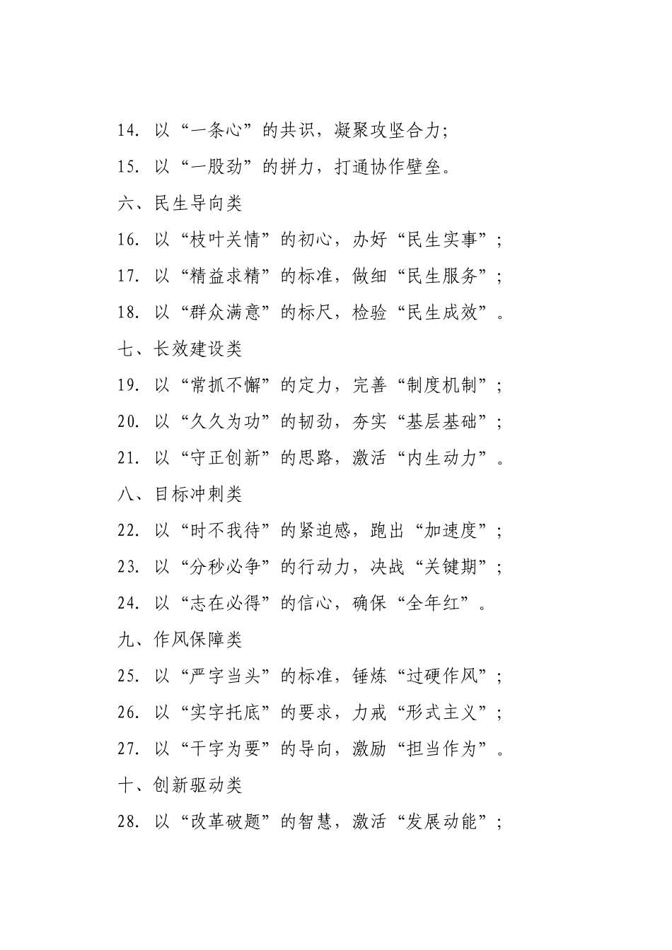 表态发言类材料小标题30组_第2页