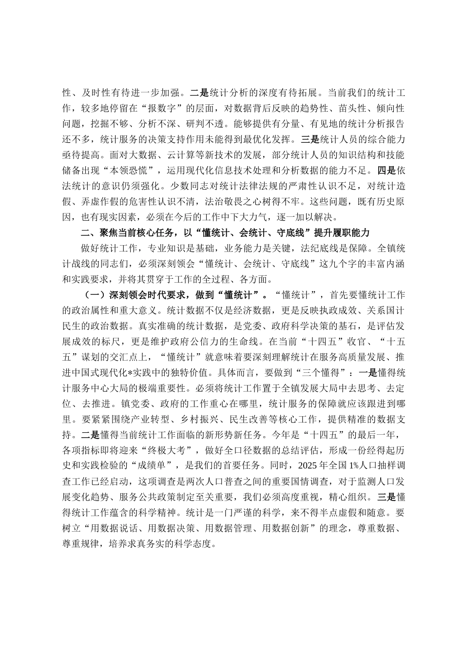 在2025年度全镇统计工作会议上的讲话_第2页